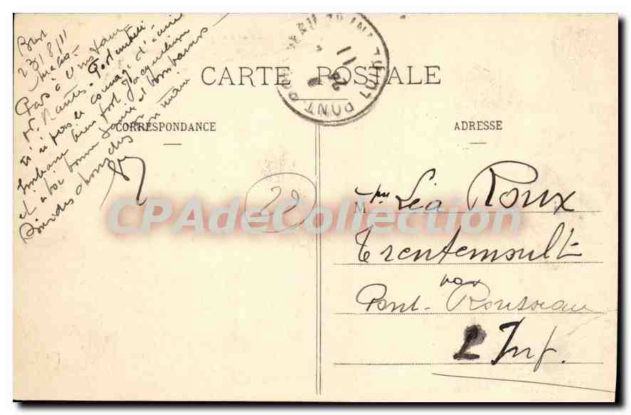 CPA Brest les Rampes du port de Commerce  — Rückseite