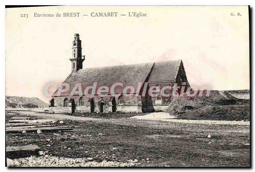 CPA Environs de Brest Camaret l'eglise 