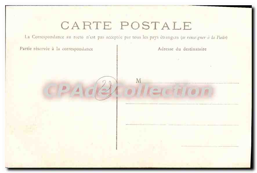 CPA Environs de Brest Camaret l'eglise  — Rückseite