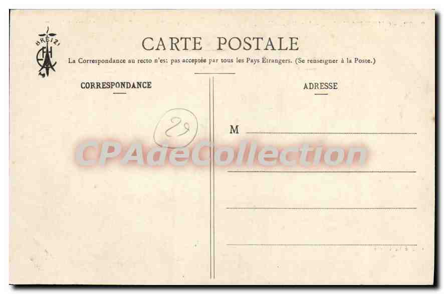 CPA Chateaulin le pont Neuf et la gare des Chemins de fer departementaux  — Rückseite
