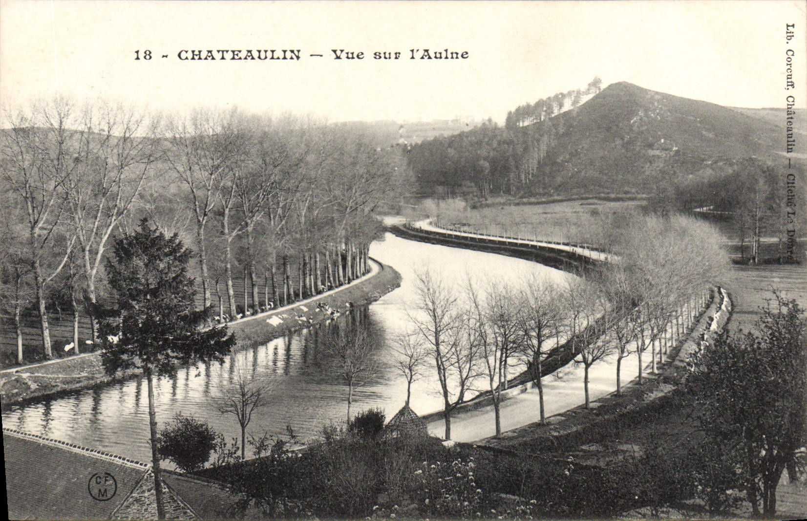 CPA Chateaulin vue sur l'Aulne 