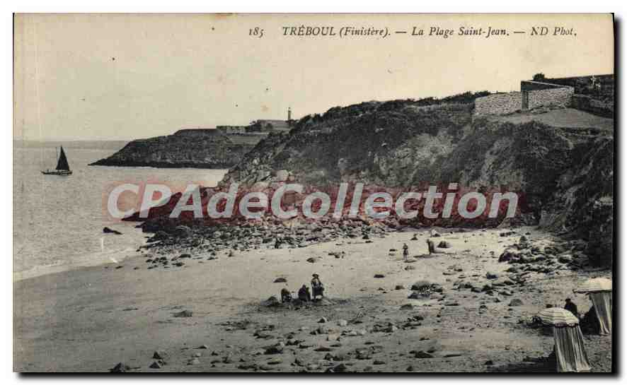 CPA Treboul Finistere la plage Saint Jean 