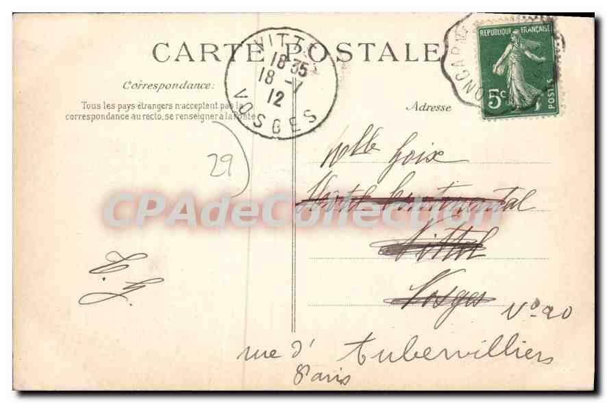 CPA la Bretagne Concarneau la Ville Close  — Rückseite