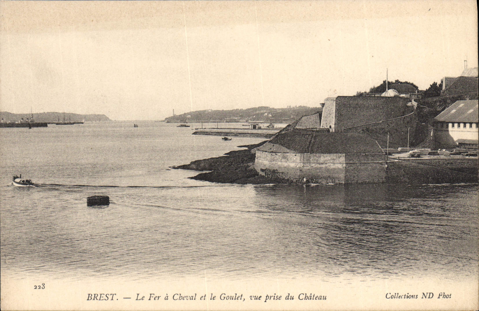 CPA Brest le Fer à Cheval et le Goulet vue prise du chateau 
