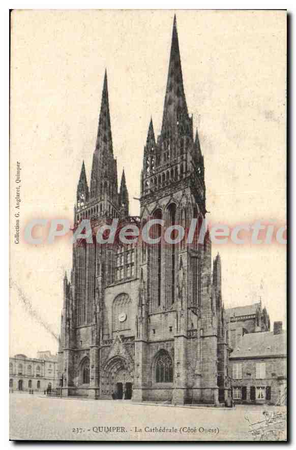 CPA Quimper le cathedrale Cote Ouest 