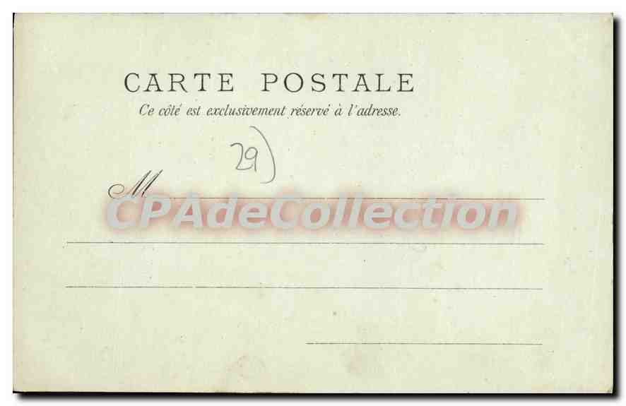 CPA Douarnenez le port Rhu et l'Ile Tristan  — Rückseite