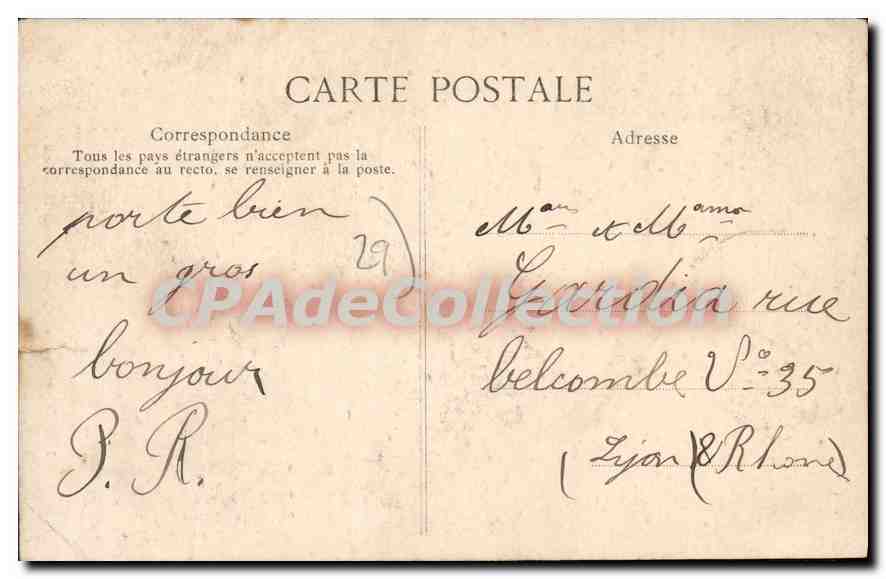 CPA Costumes Bretons vieux Paysan de Douarnenez et Ploare  — Rückseite