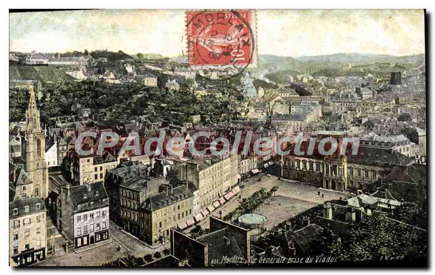 CPA Morlaix vue generale prise du Viaduc 