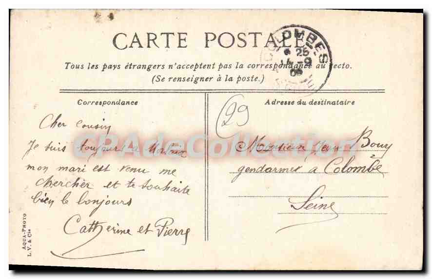 CPA Morlaix vue generale prise du Viaduc  — Rückseite