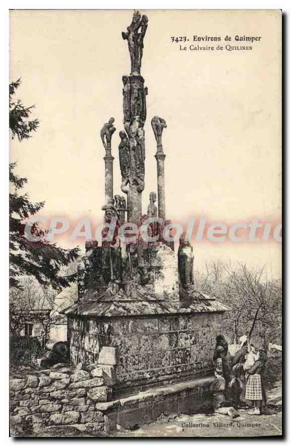CPA Environs de Quimper le Calvaire de Quilinen 