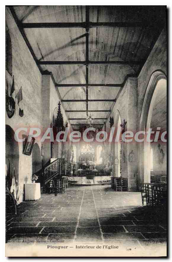 CPA Plouguer interieur de l'eglise 