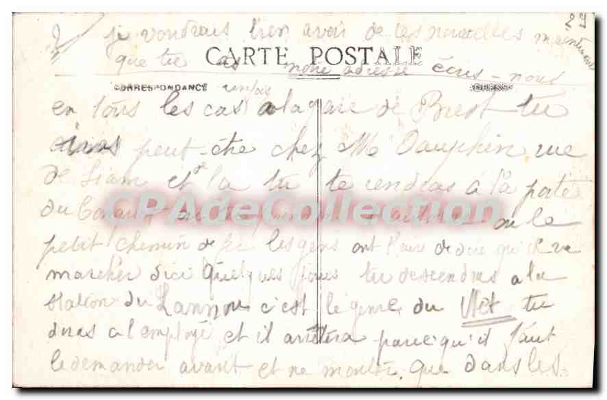 CPA Le Trez Hir Finistere vue generale  — Rückseite