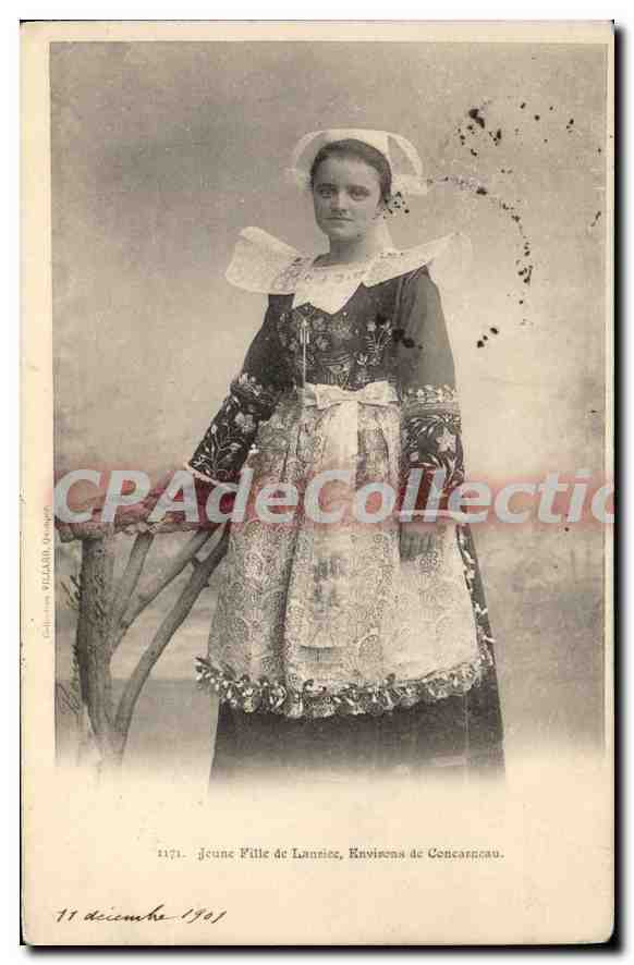 CPA Jeune Fille de Lanriec environs de Concarneau 