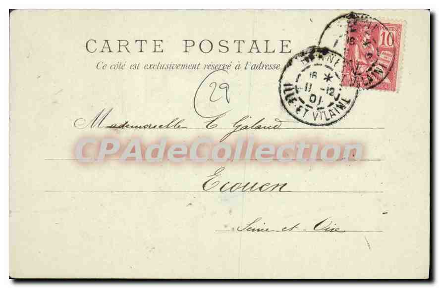 CPA Jeune Fille de Lanriec environs de Concarneau  — Rückseite