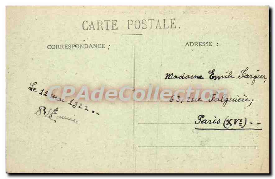 CPA calvaire de Lannedern F Saint Edern est represente à cheval sur son Cerf  — Rückseite