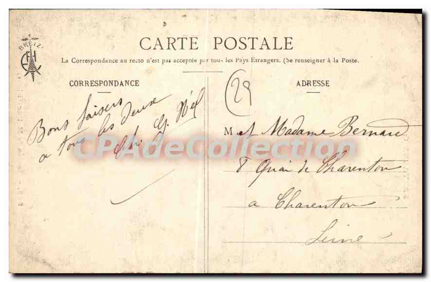 CPA Mariés de Mellac Finistere  — Rückseite