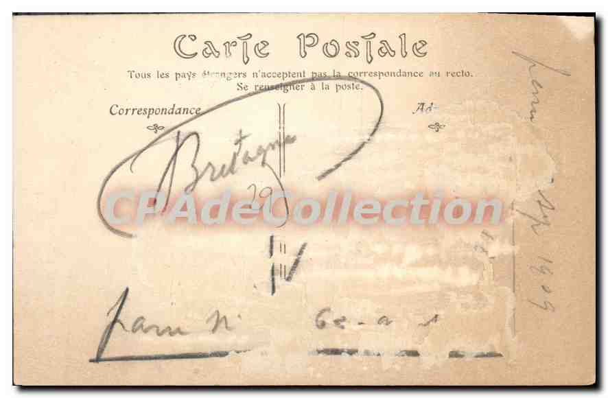 CPA Collections d'Art de la ville de paris Palais des Beaux Arts Cottet Charies Messe basse en Breta — Verso