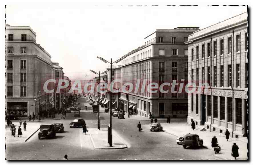 CPA Brest la rue de Siam vue de la poste 