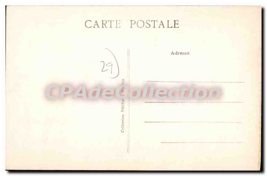 CPA Carantec Finistere l'Ile Louet et le Phare  — Rückseite