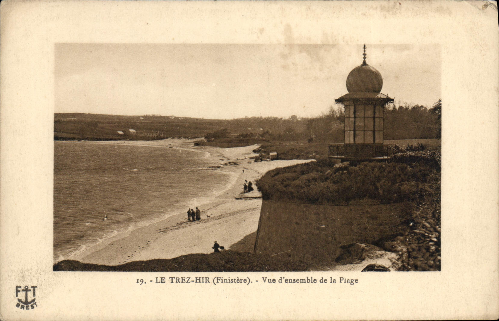 CPA Le Trez Hir Finistere vue d'ensemble de la plage 