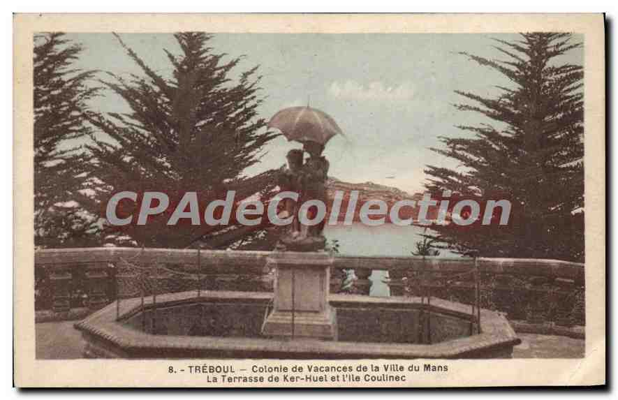 CPA Treboul Colonie de Vacances de la Ville du Mans la terrasse de Ker Huel et l'Ile Coulinec 