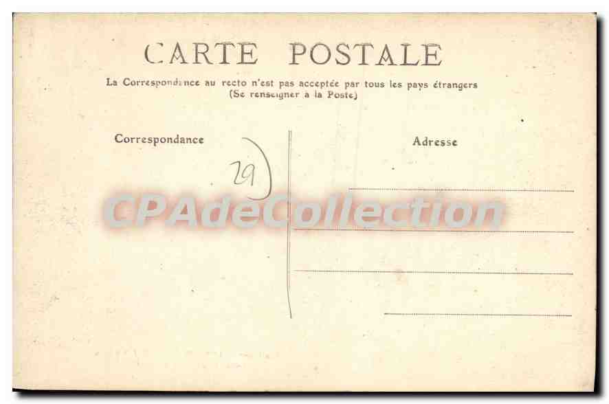 CPA Bretagne Finistere daoulas jet d'eau dans les jardins du Cloitre  — Rückseite