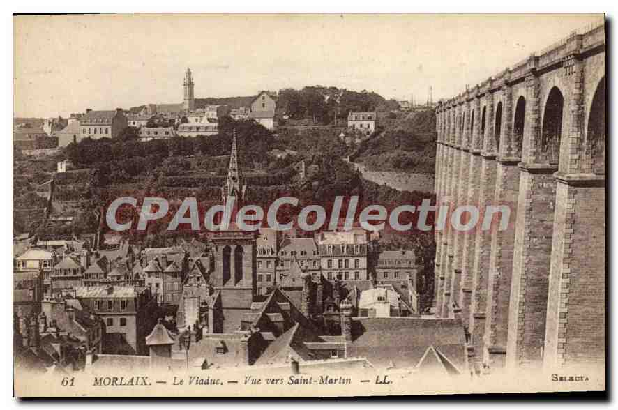 CPA Morlaix le Viaduc vue vers Saint Martin 