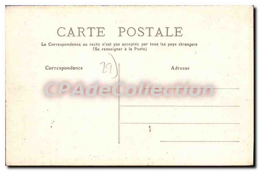 CPA Bretagne Finistere Huelgoat la Chute de l'Etang  — Rückseite