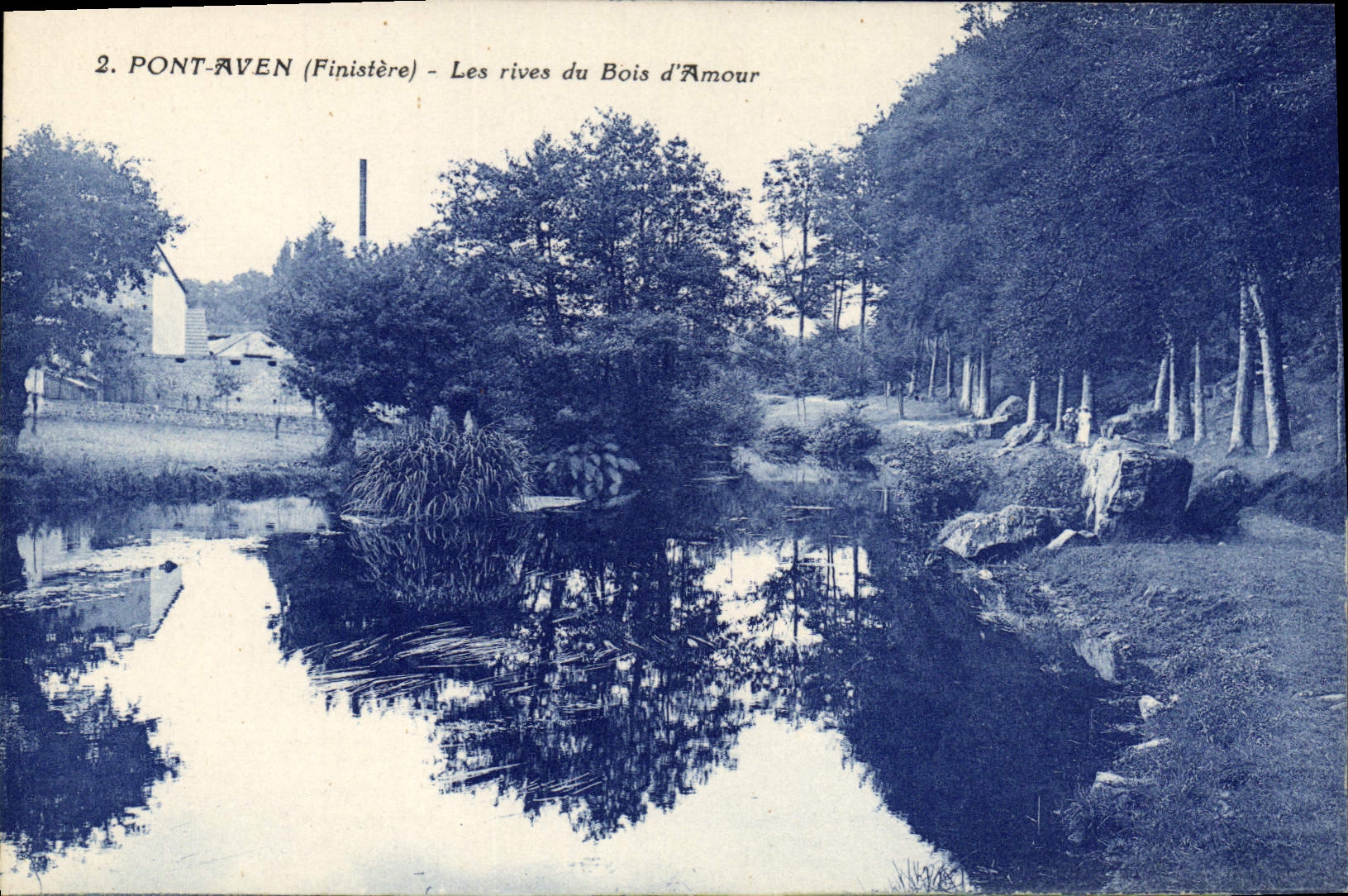 CPA Pont Aven Finistere les rives du Bois d'Amour 