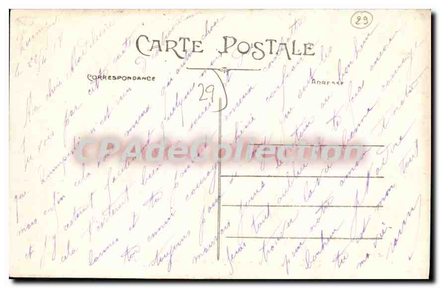 CPA Quimperle vue prise de la Montagne de Lovignon  — Rückseite