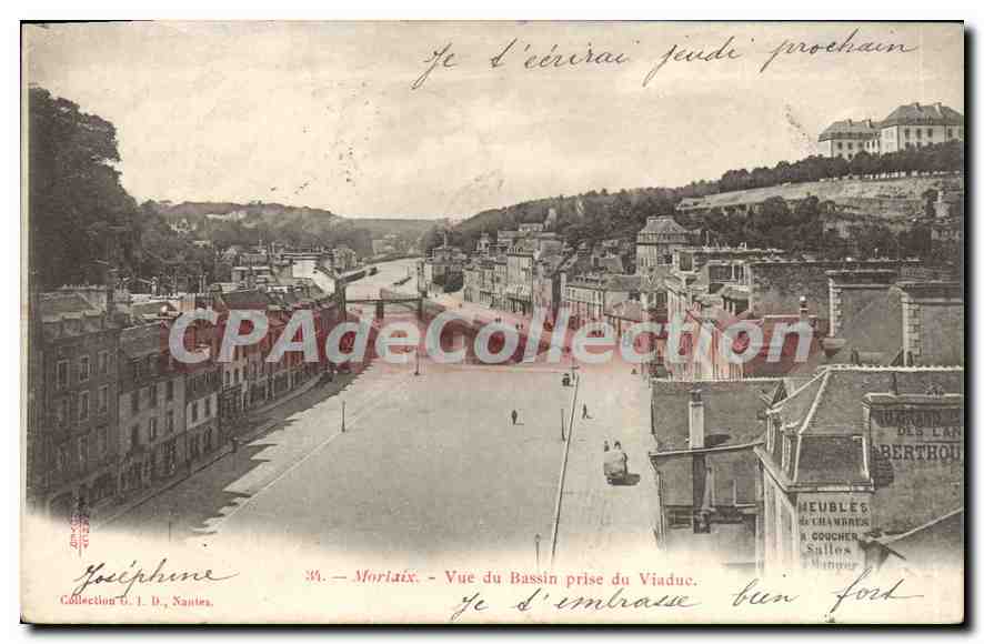 CPA Morlaix vue du Bassin prise du Viaduc 