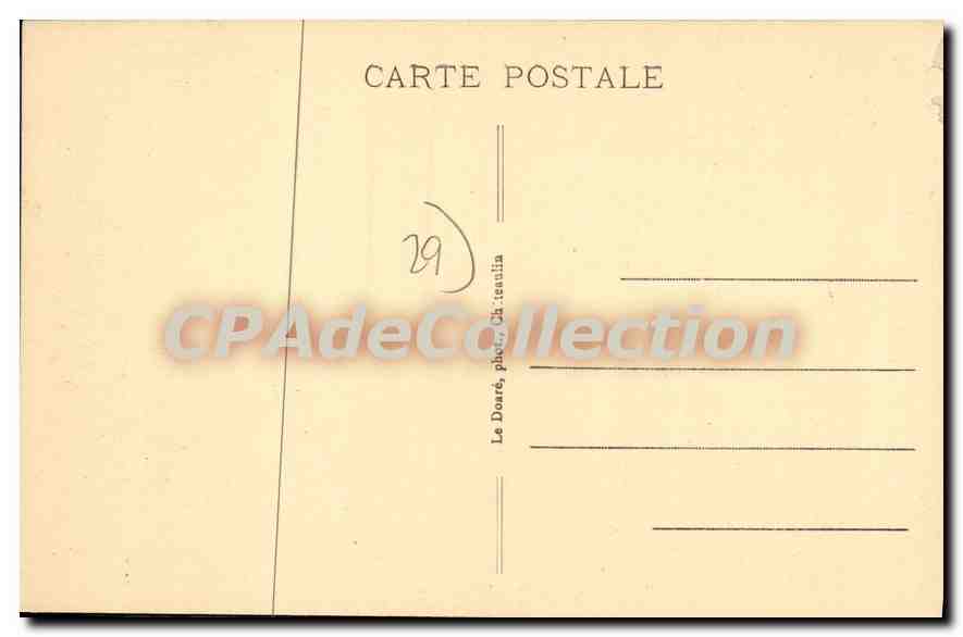 CPA Locronan Tromenie ni haie ni barriere ni prairie converte de foin ni champ ensemance rien ne rau — Rückseite