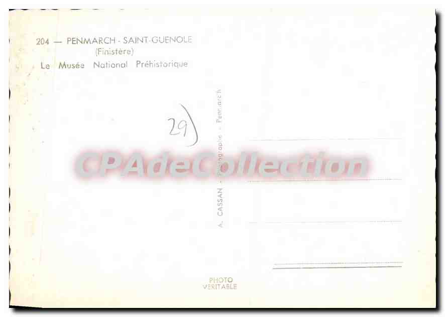 Penmarch - Saint-Guenolé — Le Musée National Préhistorique — A. Cassan — Achterkant