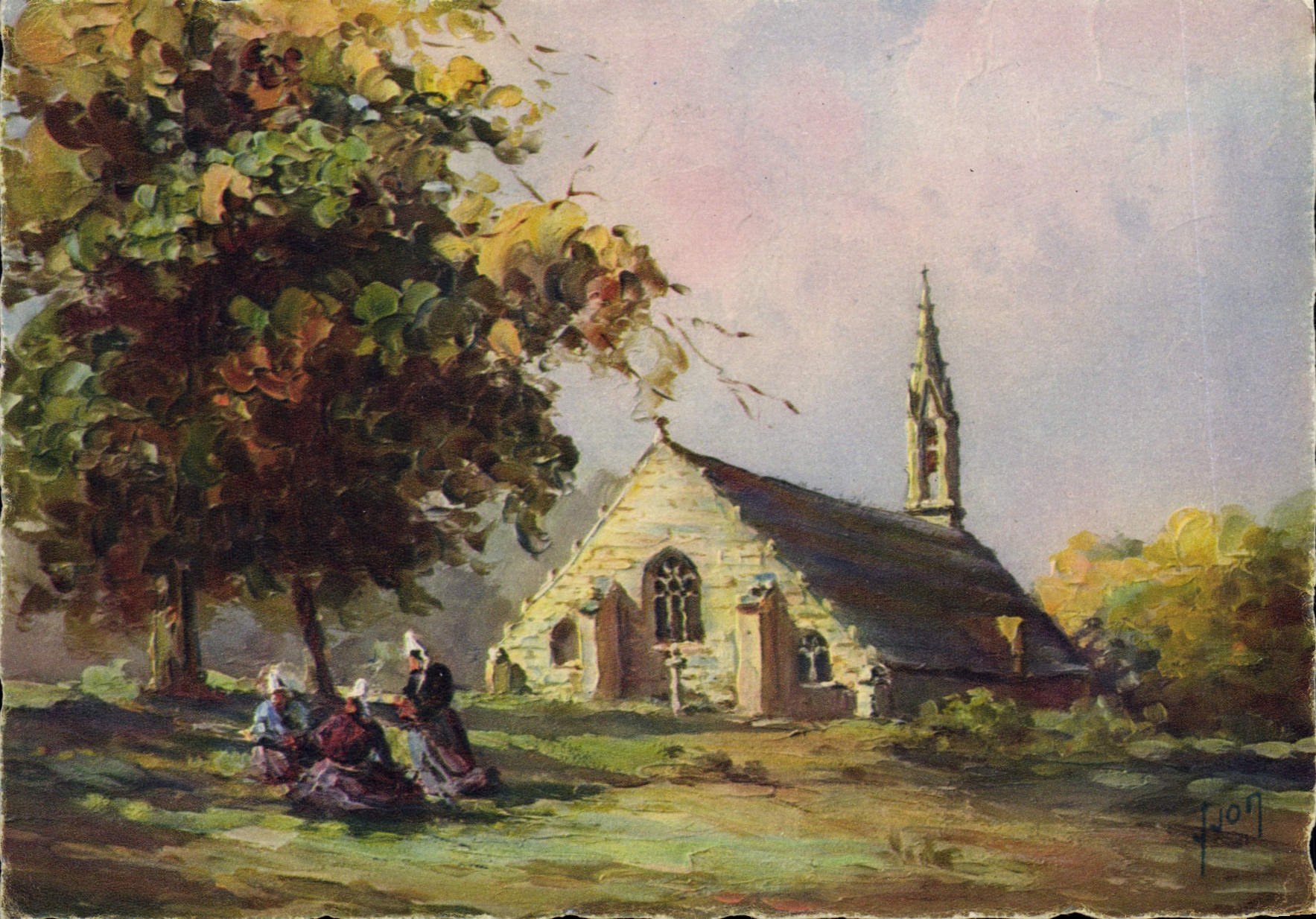 CPSM Pont Aven Finistere Chapelle Tremalo au bois d'Amour 