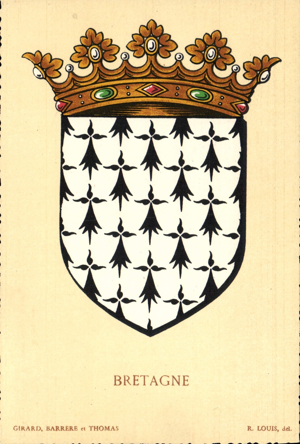 CPSM Bretagne D'hermine Plain 