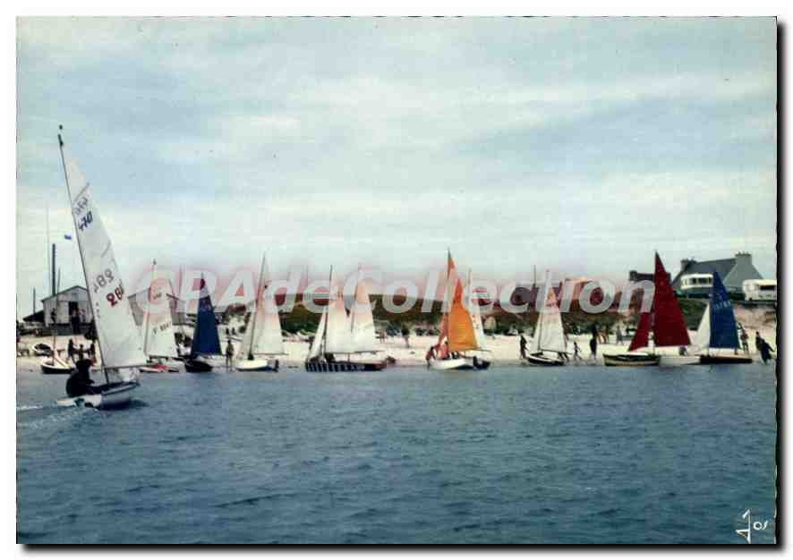 CPSM Brignogan Finistere le centre de Voile Depart des regates 