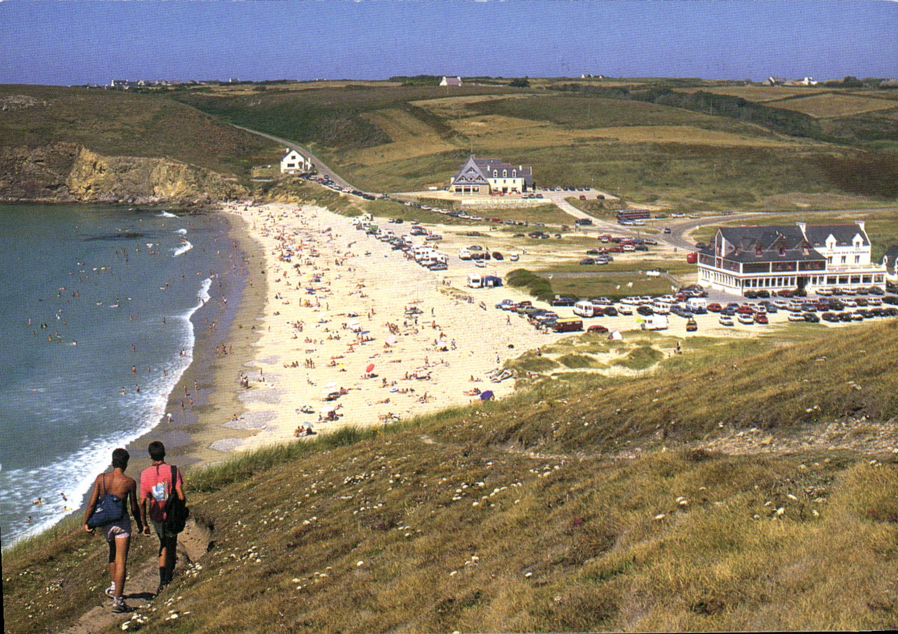 CPSM Plogoff Finistere Plogon la plage de la baie des Trepassés 