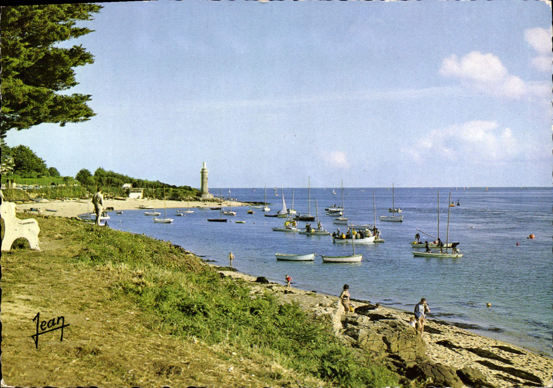 CPSM La Bretagne Benodet Finistere la plage du Phare 