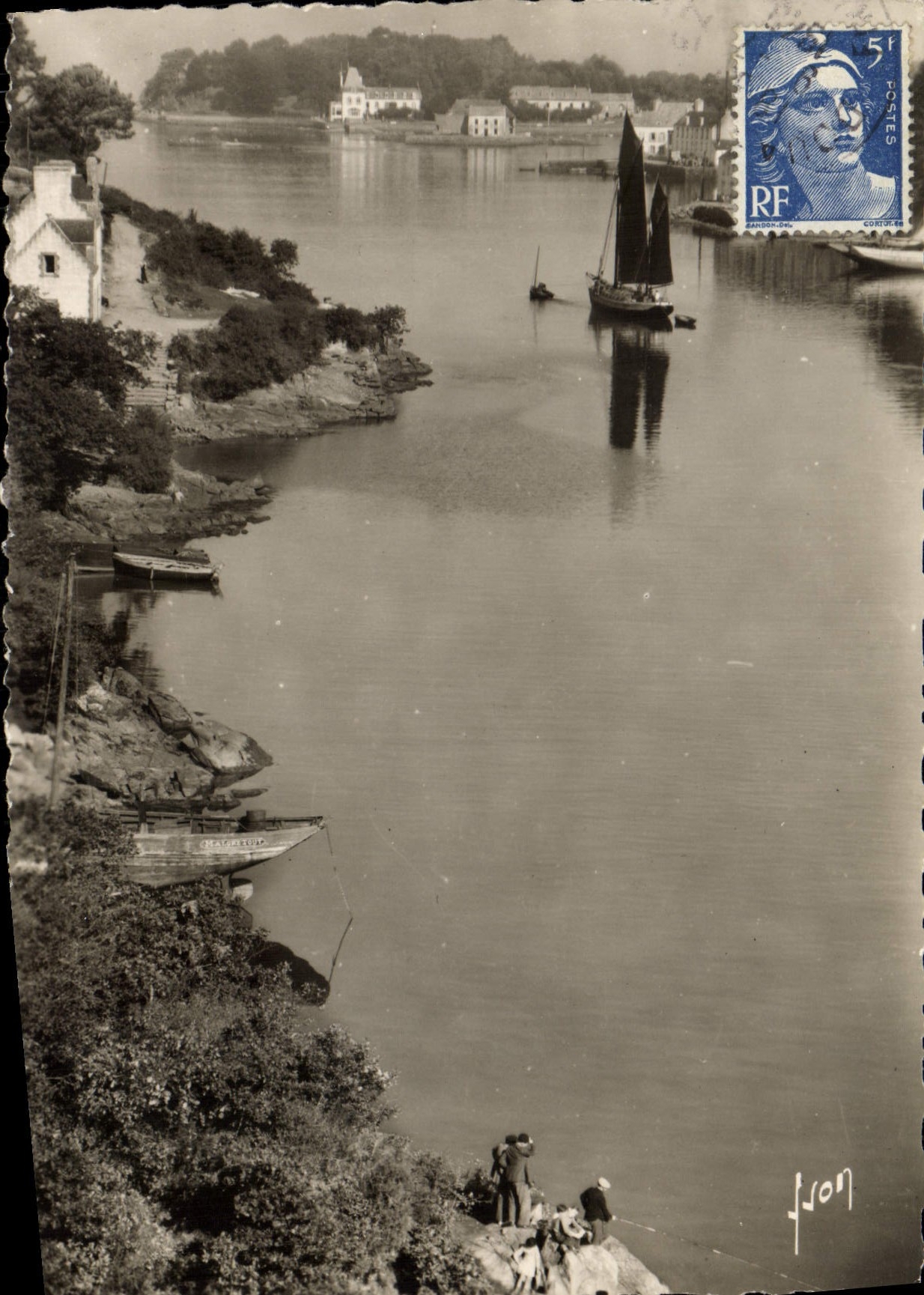 CPA Douarnenez Finistere Estuaire de Poul David 