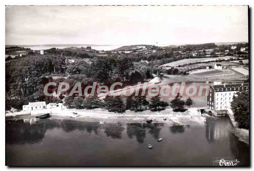 CPA Cote de Daoulas Finistere Logonna vue aerienne Moulin Mer 