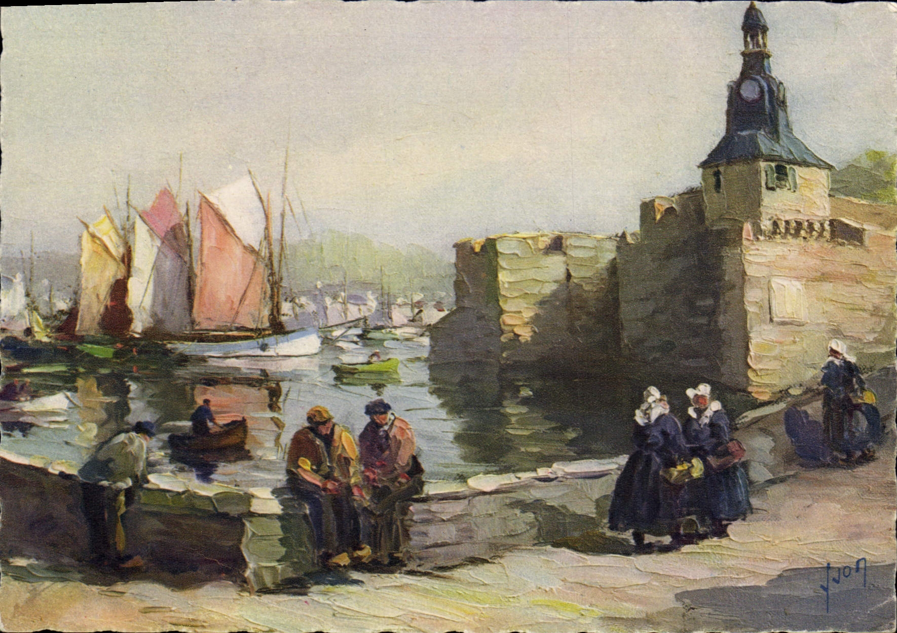 CPA Concarneau Finistere la ville Close et le port 