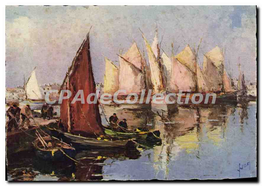 CPA Concarneau Finistere Thoniers au port 