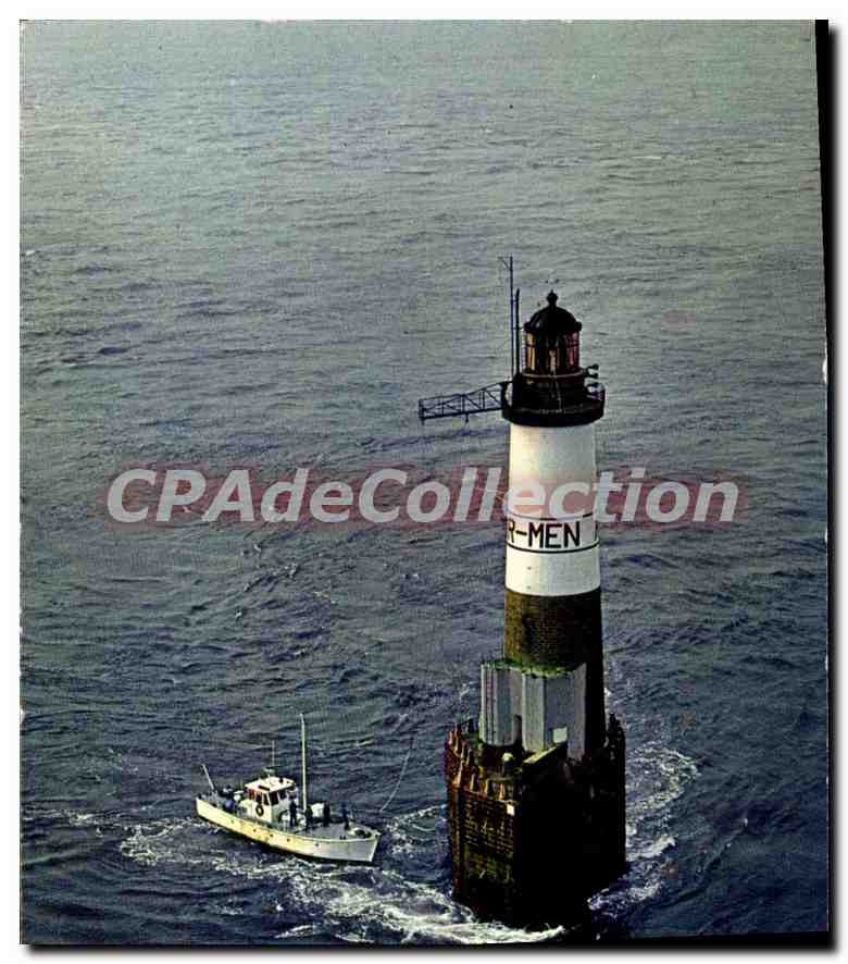CPSM Ravitaillement du phare d'ar Men au large de la chaussee de Sein 