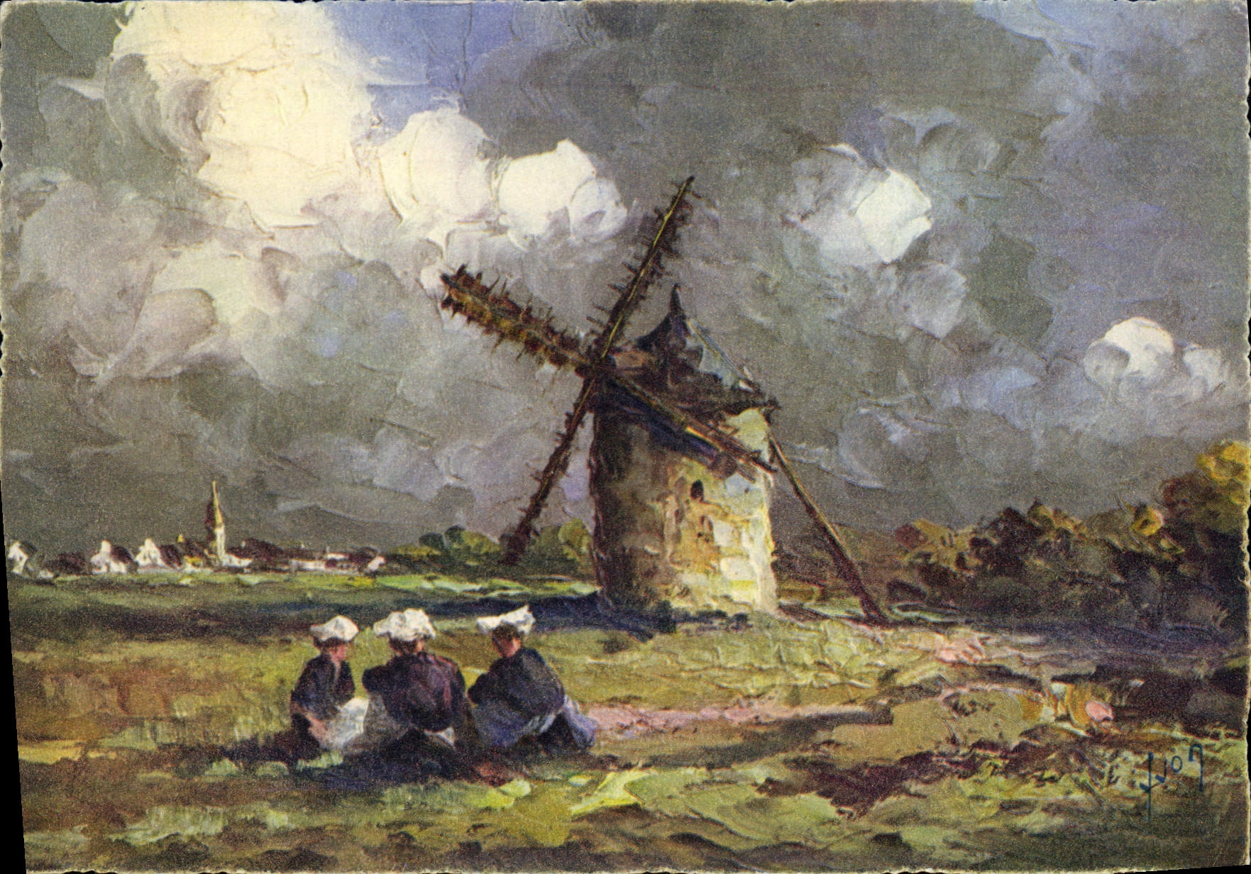CPSM Pointe du Van Finistere vieux Moulin à Cleden Cap Sizun 