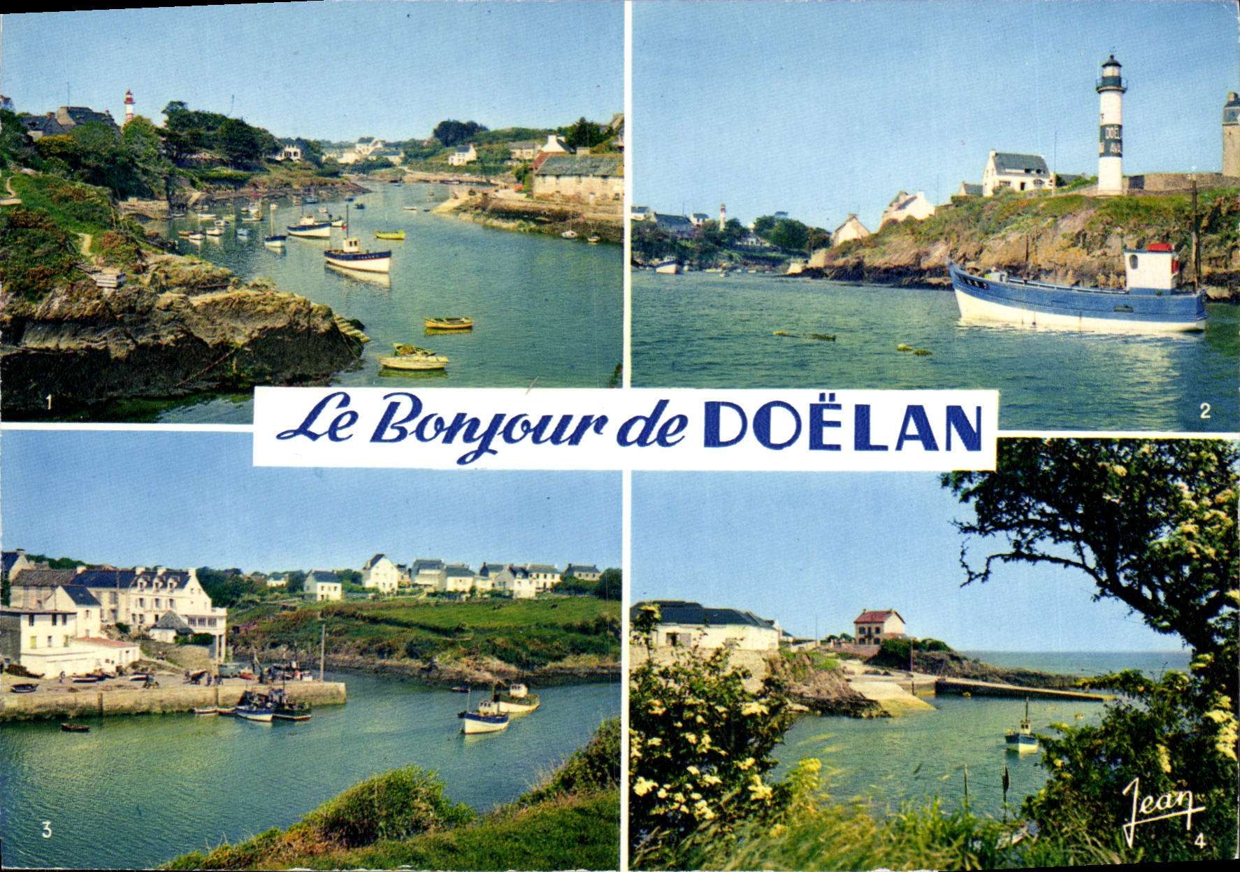 CPSM La Bretagne Doelan Finistere le port les phares de l'entree du port le port l'entree du port 