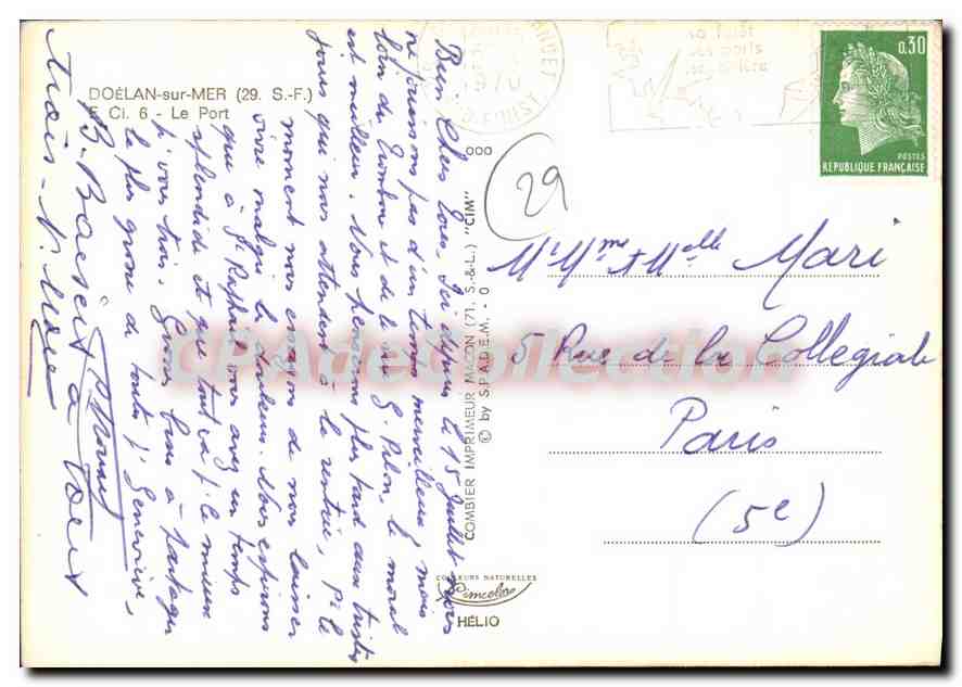 CPSM Doelan sur Mer S F le port  — Rückseite