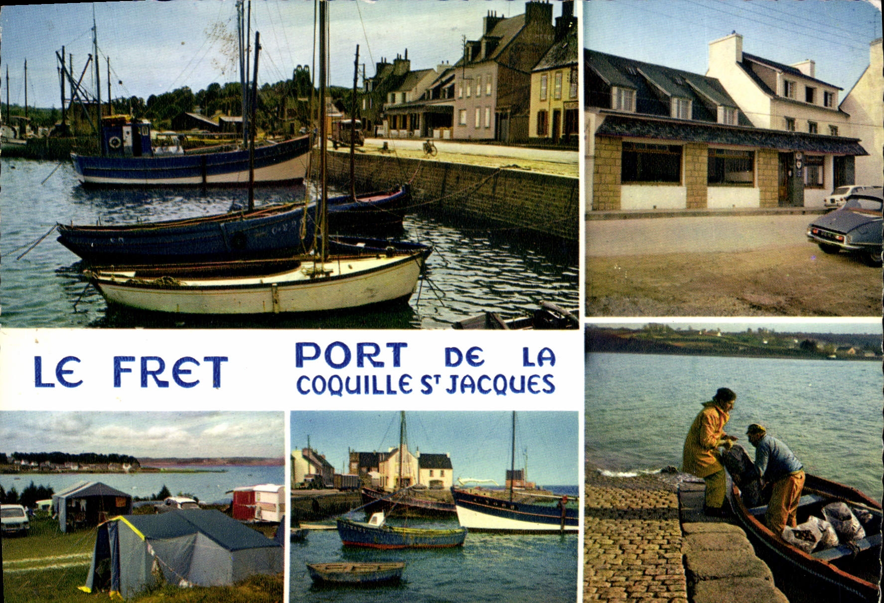CPSM Le Fret Finistere port de debarquement sur la Presqu'il de Crozon celebre par les coquilles Sai