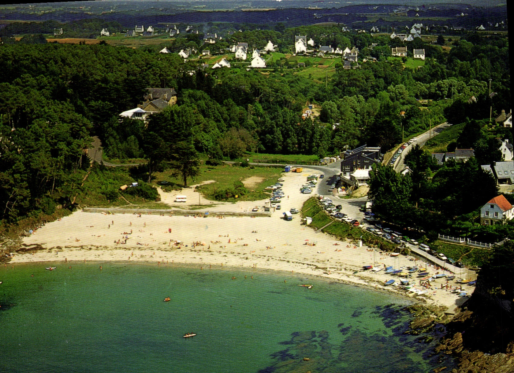 CPSM La France vue du Ciel Kerfany Sud Finistere la plage 
