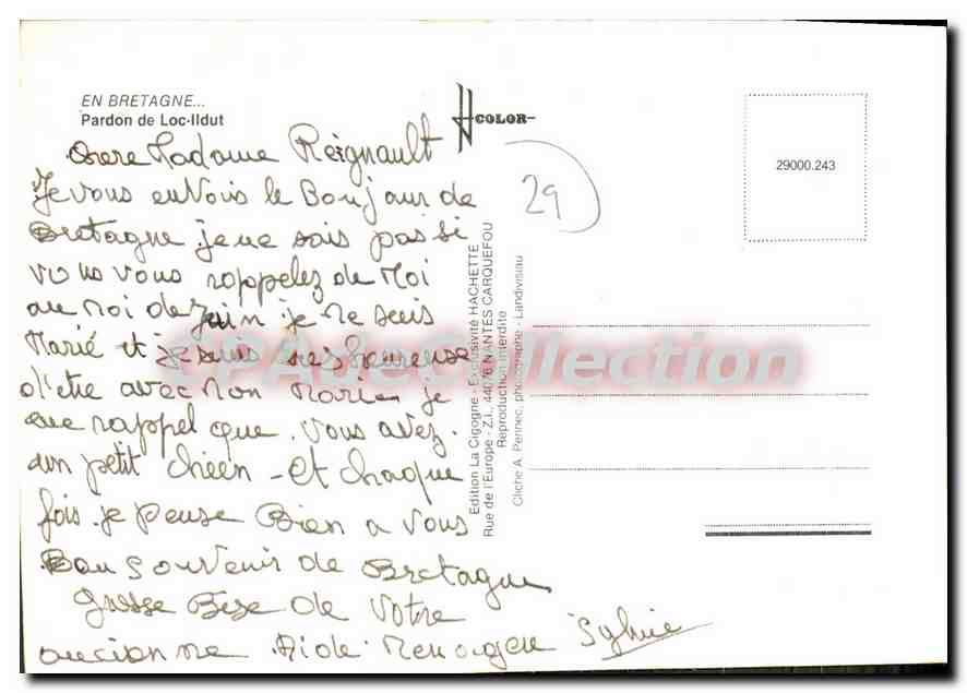 CPSM En Bretagne Pardon de Loc Ildut  — Rückseite
