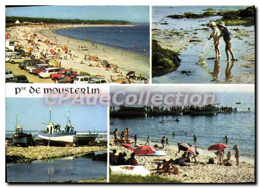 CPSM La Bretagne Pittoresque entre la Baie de Benodet et de la Foret Mousterlin en Fouesnant la plag